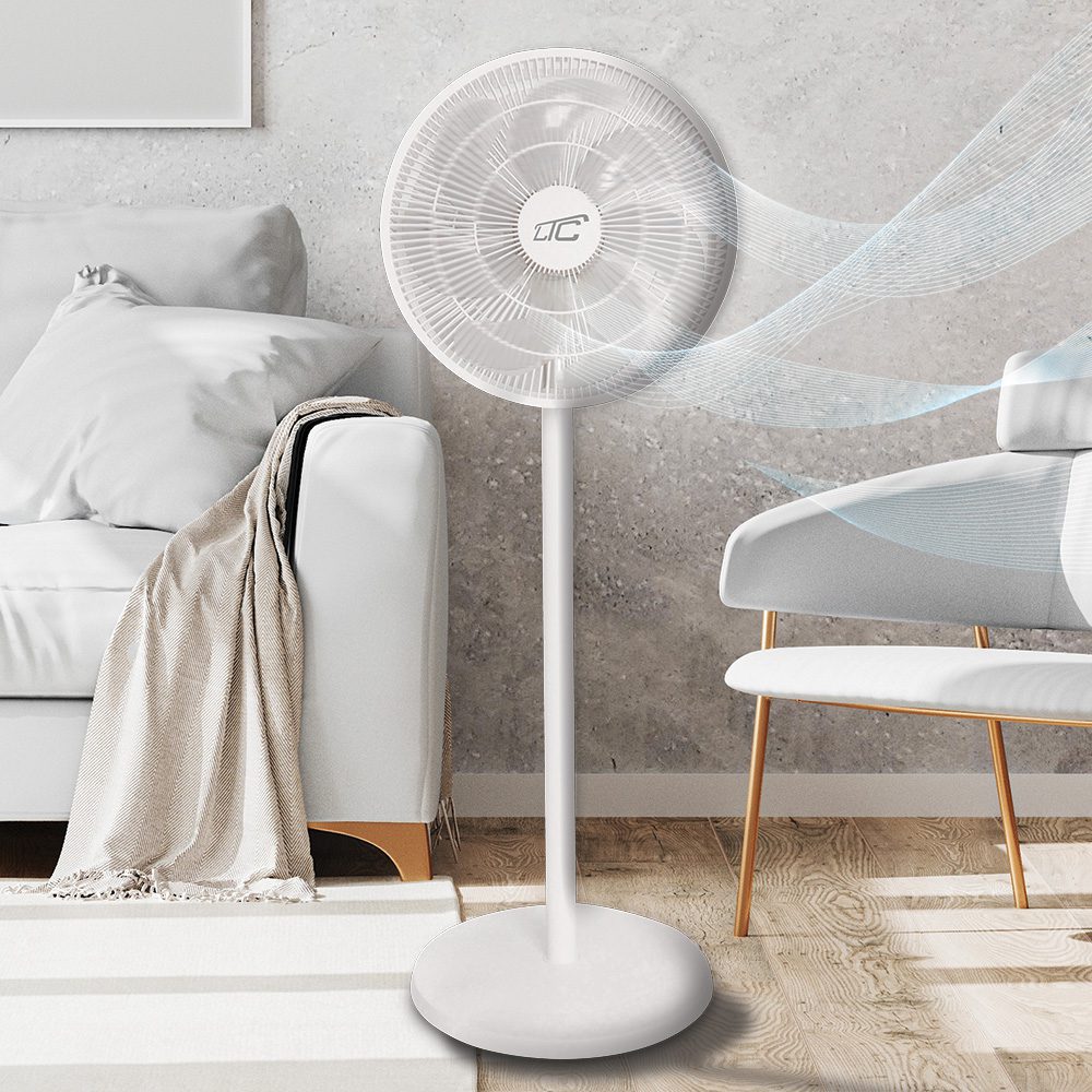 455412_oryg Standing Fan WT114 55W 14" digital display, remote, white