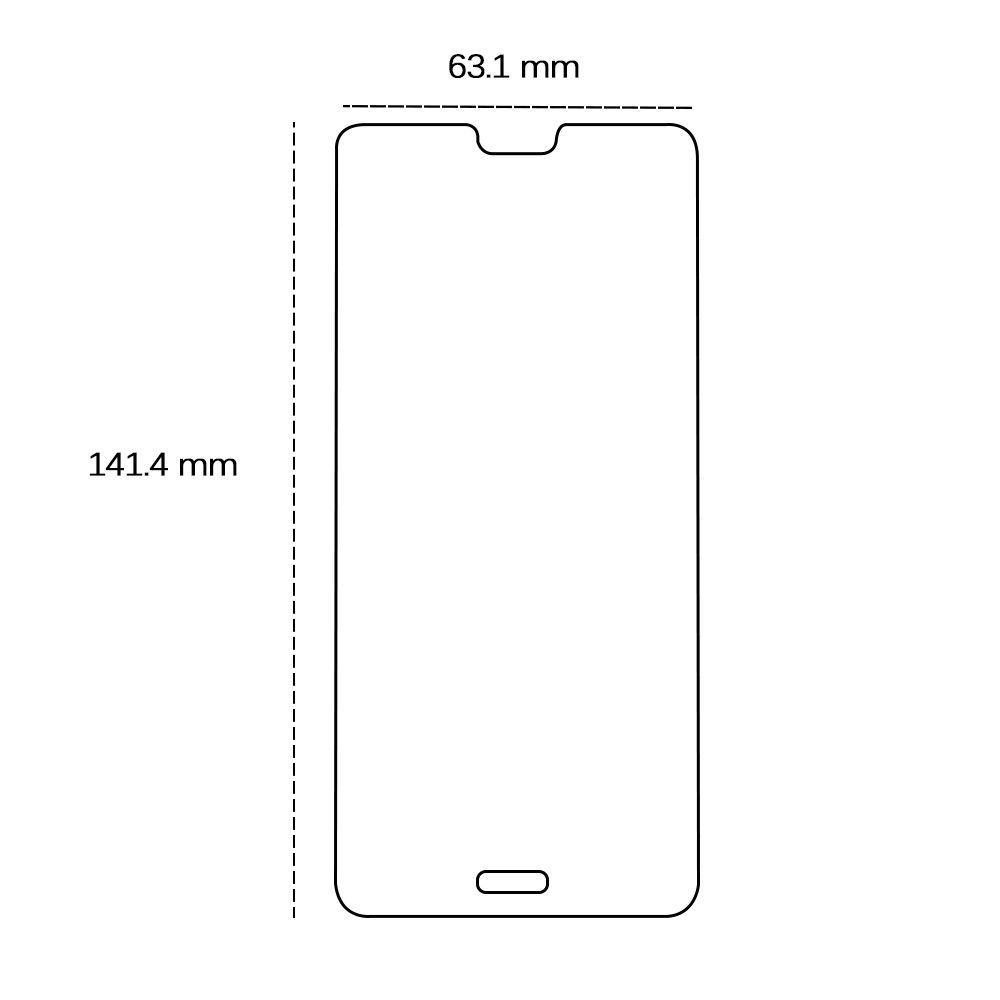 Tempered glass 2,5D for Huawei P20