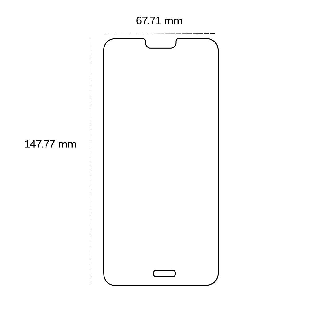 Tempered glass 2,5D for Huawei P20 Pro