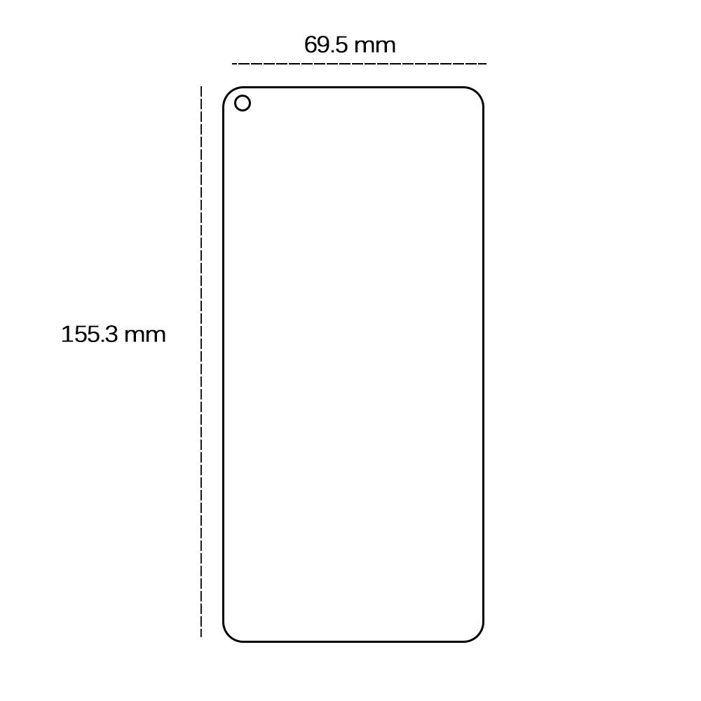 456679_oryg Tempered glass 2,5D for Oppo A54 5G / A74 5G / A93 5G