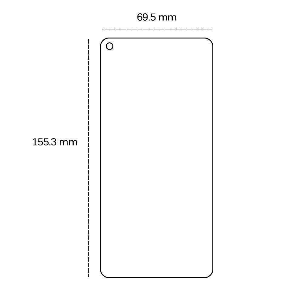 456682_oryg Tempered glass 2,5D for Realme 8 5G