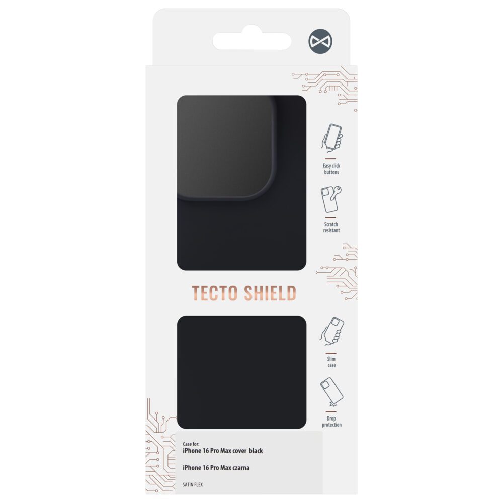 Satin Flex iPhone 16 Pro Max cover  black