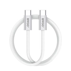 BWOO 240W braided cable USB-C - USB-C BO-X317C-C 1m white