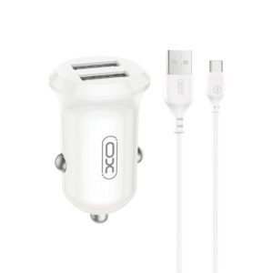 XO car charger CC67 12W 2x USB white