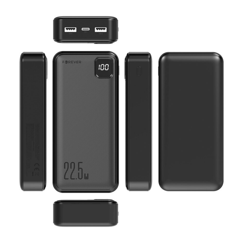 Forever power bank TB-300L PD QC 22,5W 20000 mAh black