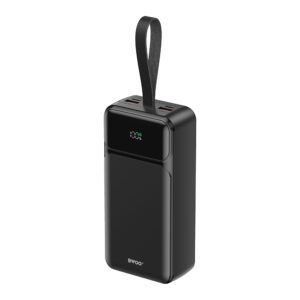BWOO 65W power bank 30000 mAh 2x USB-A, 1 x USB-C with LCD display, black