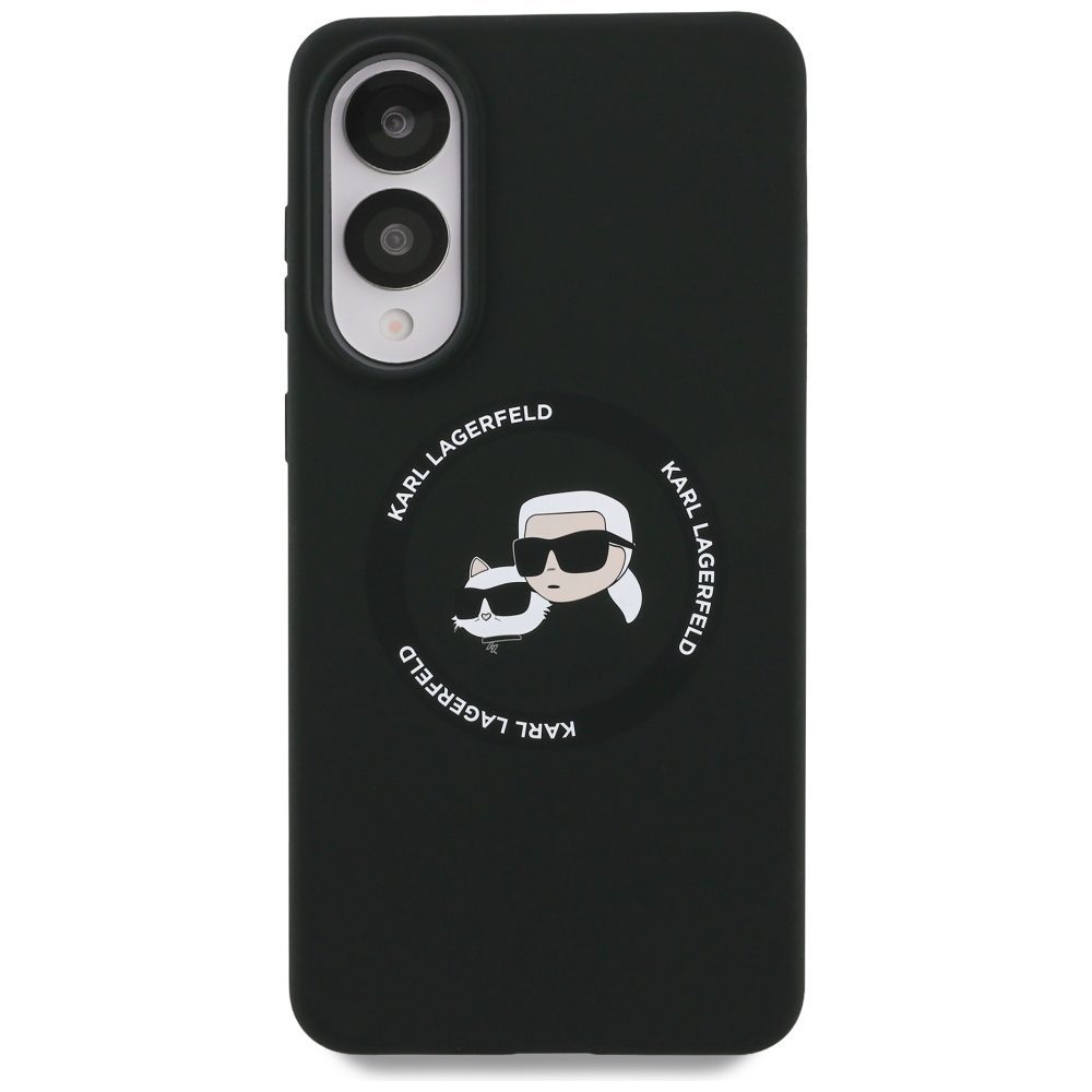 Karl Lagerfeld case for Samsung Galaxy S25 Edge MAGNETIC SILICONE DOUBLE HEADS black
