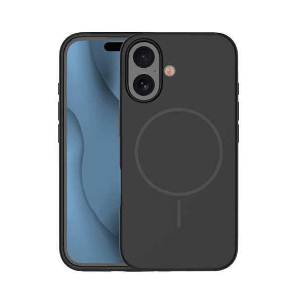 Silicone Thin Mag case for iPhone 16e black