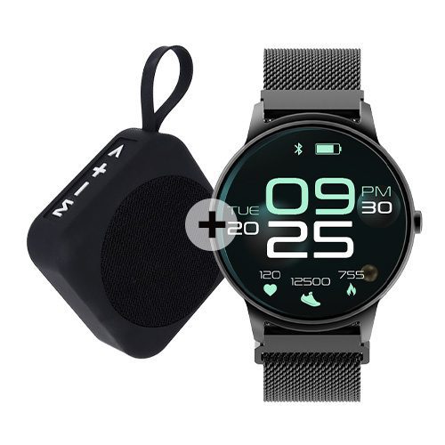 464363_oryg Forever smartwatch ForeVive 2 SB-330 black with bluetooth speaker 3W
