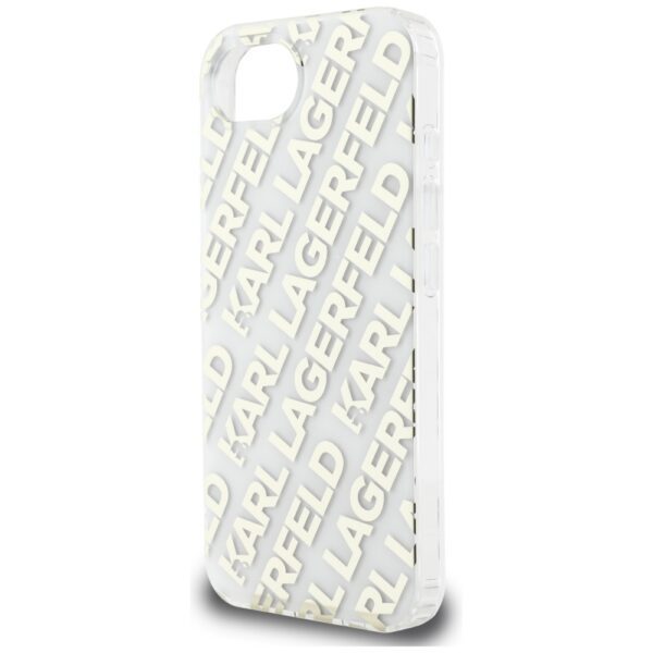 Karl Lagerfeld IML Repeat Logo case for iPhone 16e gold