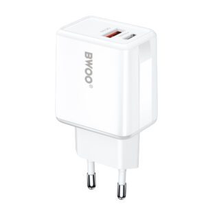 BWOO wall charger CDA182 QC 38W 1x USB-A + 1x USB-C black