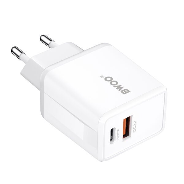 BWOO wall charger CDA182 QC 38W 1x USB-A + 1x USB-C black