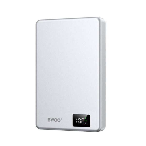 BWOO magnetic power bank P76 PD 20W 10000 mAh with digital display and USB-C port black