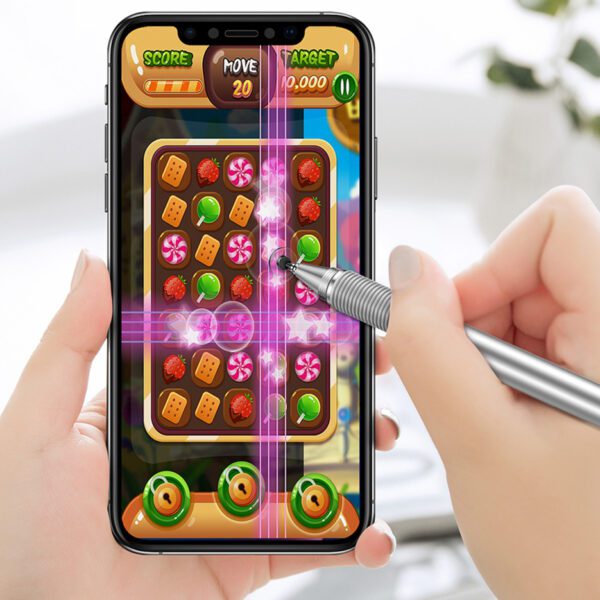 46849_10 Baseus Golden Cudgel ACPCL-0S double-sided stylus for tablets, phones with gel pen - silvereng