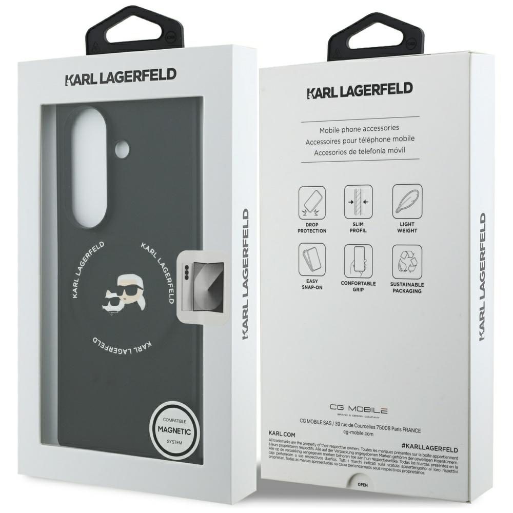 Karl Lagerfeld Karl&Choupette Logo MagSafe case for Samsung Galaxy Z Fold7 black
