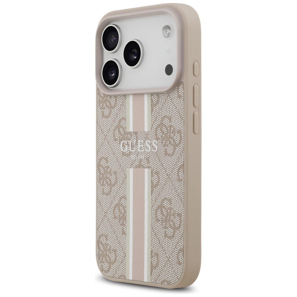Guess 4G Printed Stripes MagSafe case for iPhone 17 Pro pink
