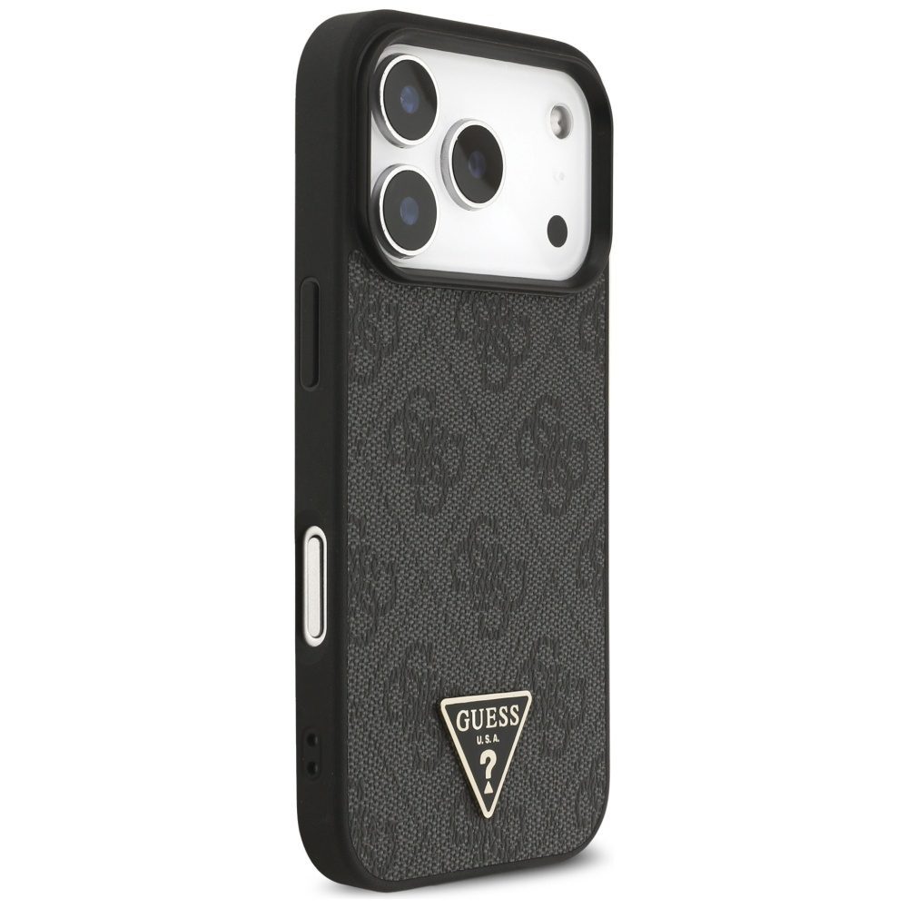 Guess 4G Strap Triangle Logo MagSafe case for iPhone 17 Pro black