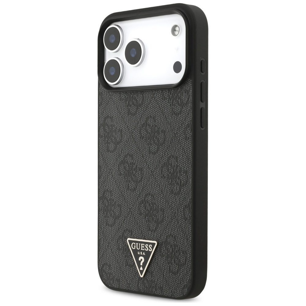Guess 4G Strap Triangle Logo MagSafe case for iPhone 17 Pro Max black