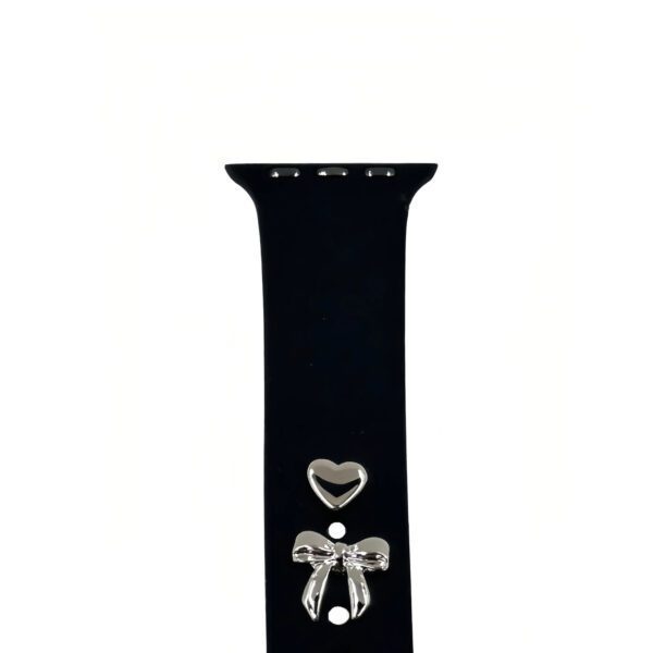 Pin Charms for watch straps bow silver