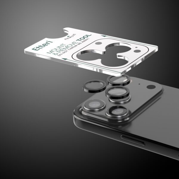 Etteri camera lens protector for iPhone 17 Pro / 17 Pro Max black
