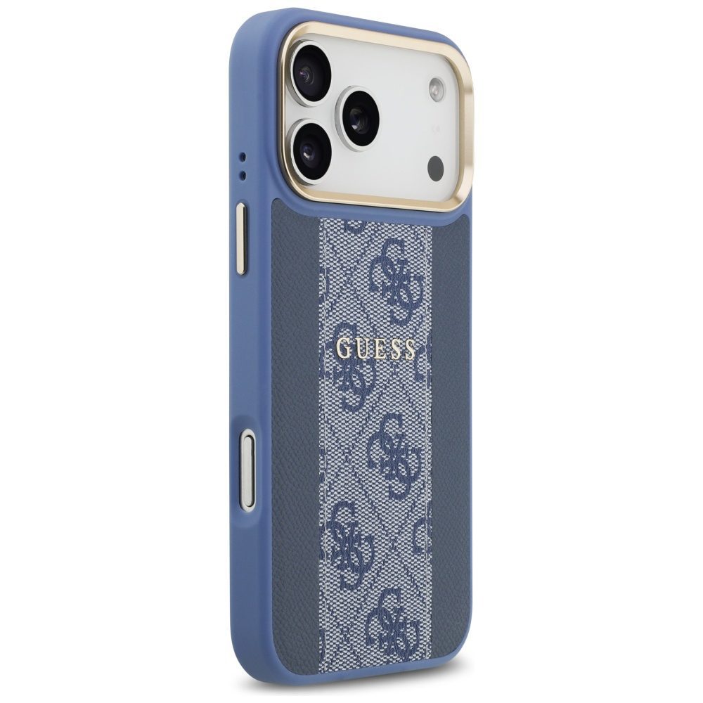 Guess case for iPhone 17 Pro Max HC MAGSAFE PU W/ 4G PU STRIPE blue