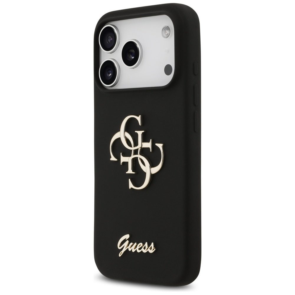 474012_oryg Guess Silicone Big 4G Script case for iPhone 17 Pro black