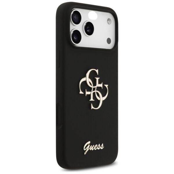 474022_oryg Guess Silicone Big 4G Script case for iPhone 17 Pro Max black