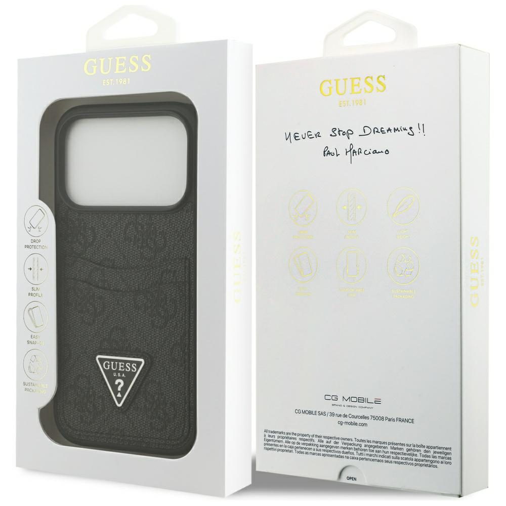 474138_oryg Guess 4G Double Card Triangle case for iPhone 17 Pro black