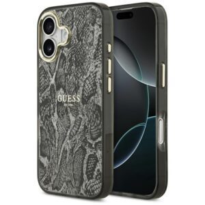 Guess Python Pattern MagSafe case for iPhone 17 black