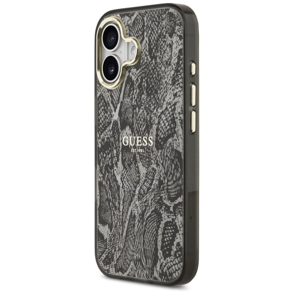 Guess Python Pattern MagSafe case for iPhone 17 black