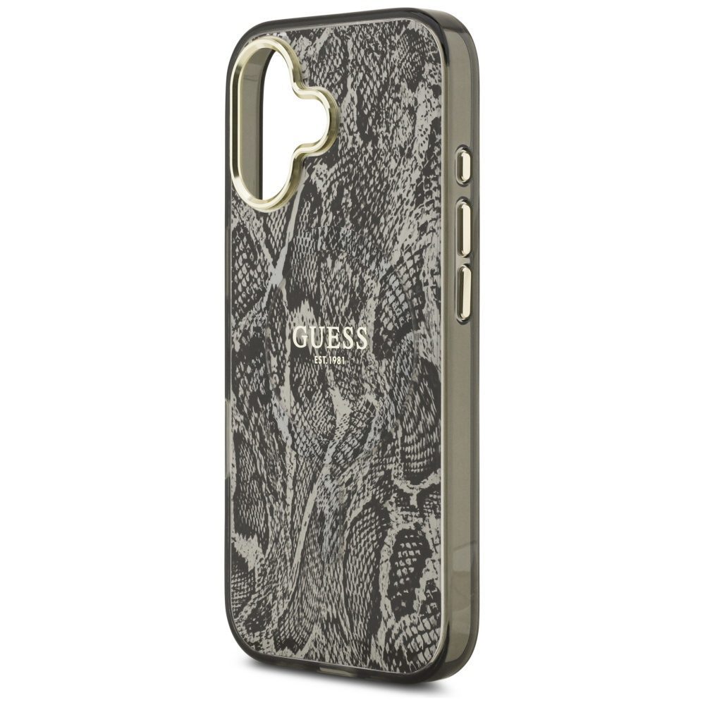 Guess Python Pattern MagSafe case for iPhone 17 black