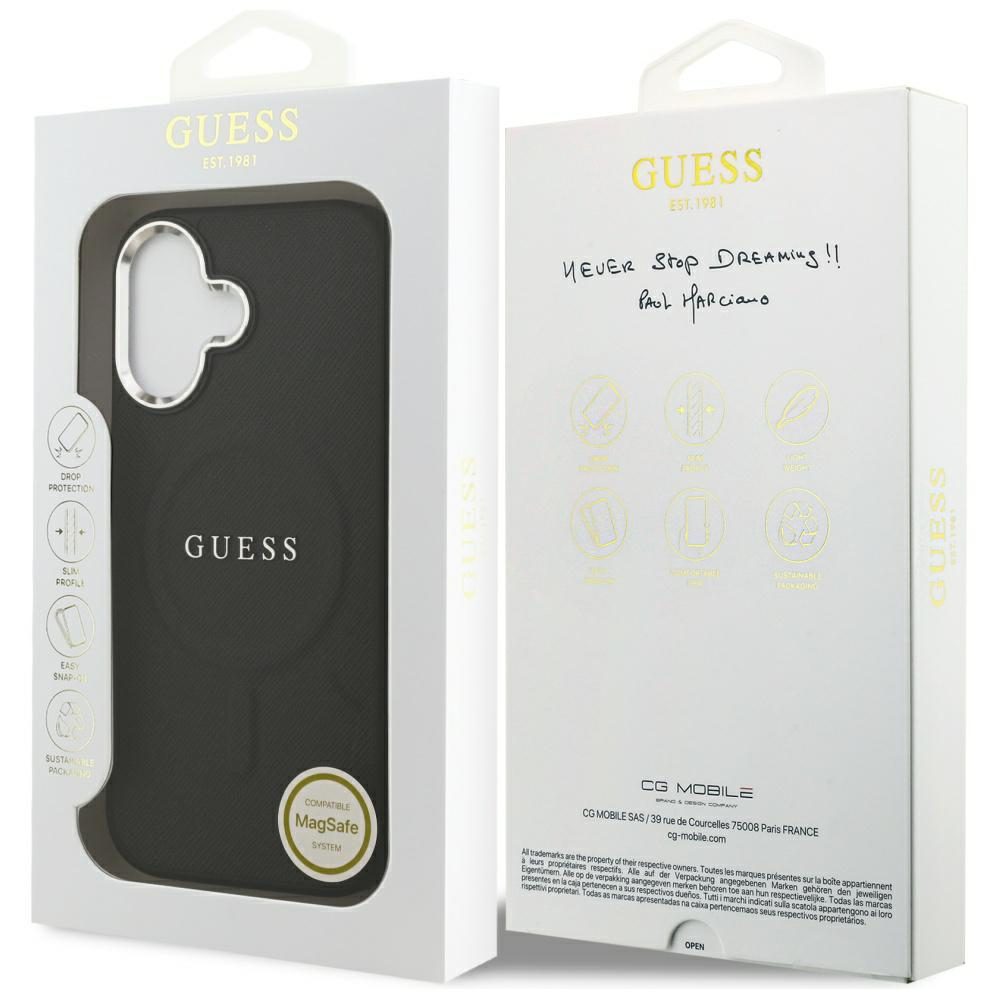 Guess Classic Logo MagSafe case for iPhone 17 black