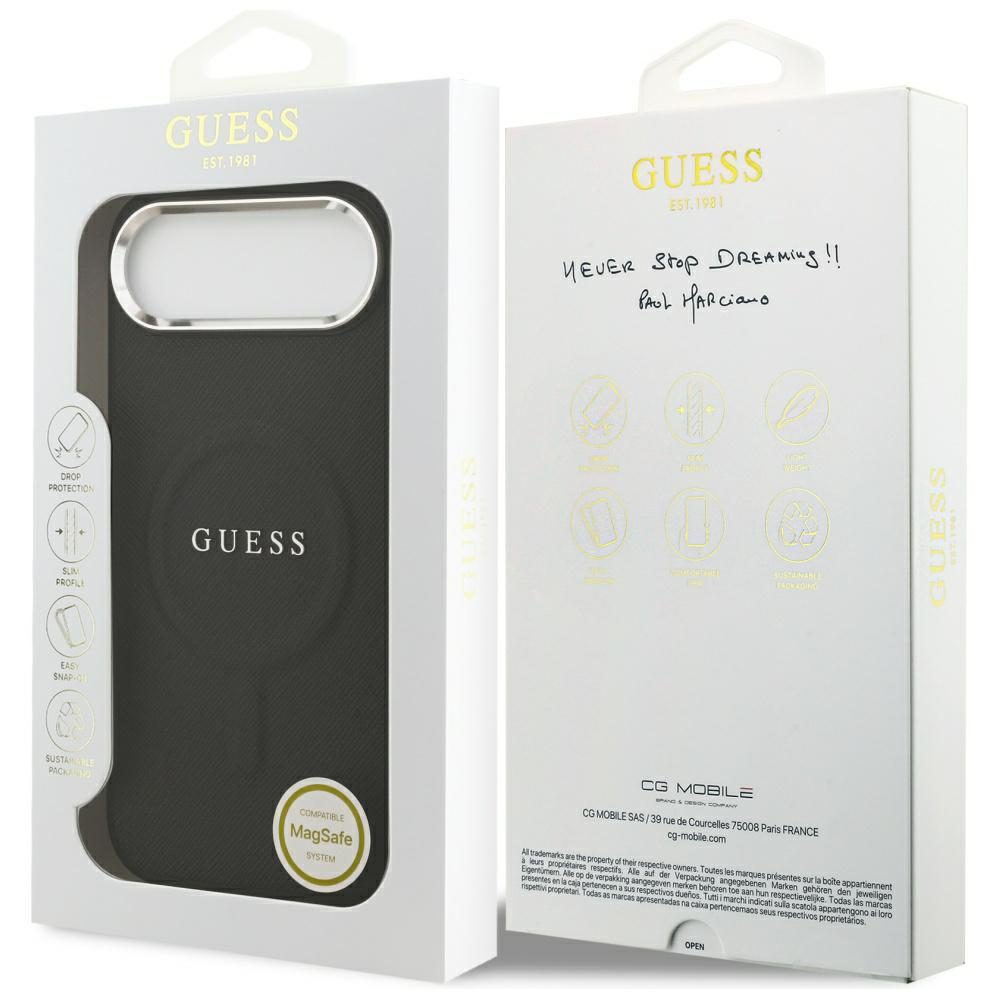 Guess Classic Logo MagSafe case for iPhone Air black