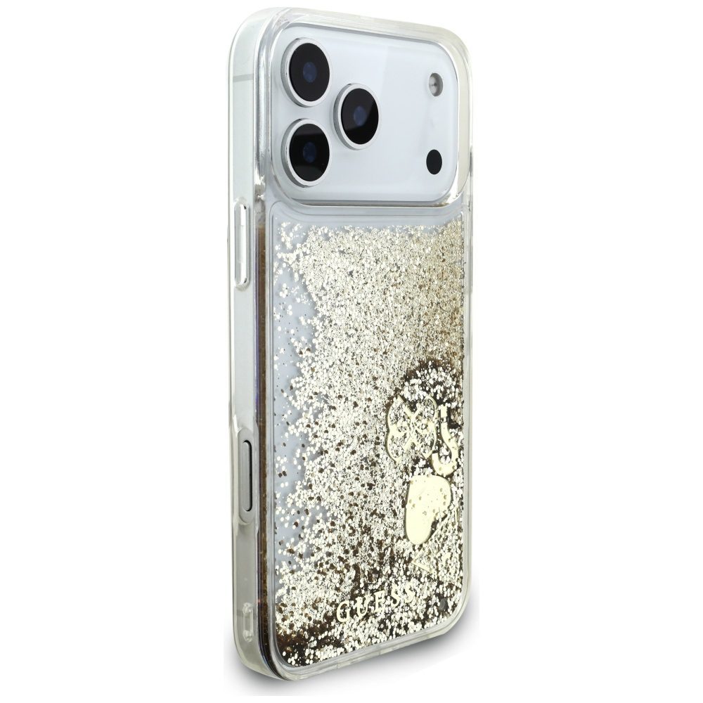 474558_oryg Guess Liq. Glitter 4 Charms case for iPhone 17 Pro gold