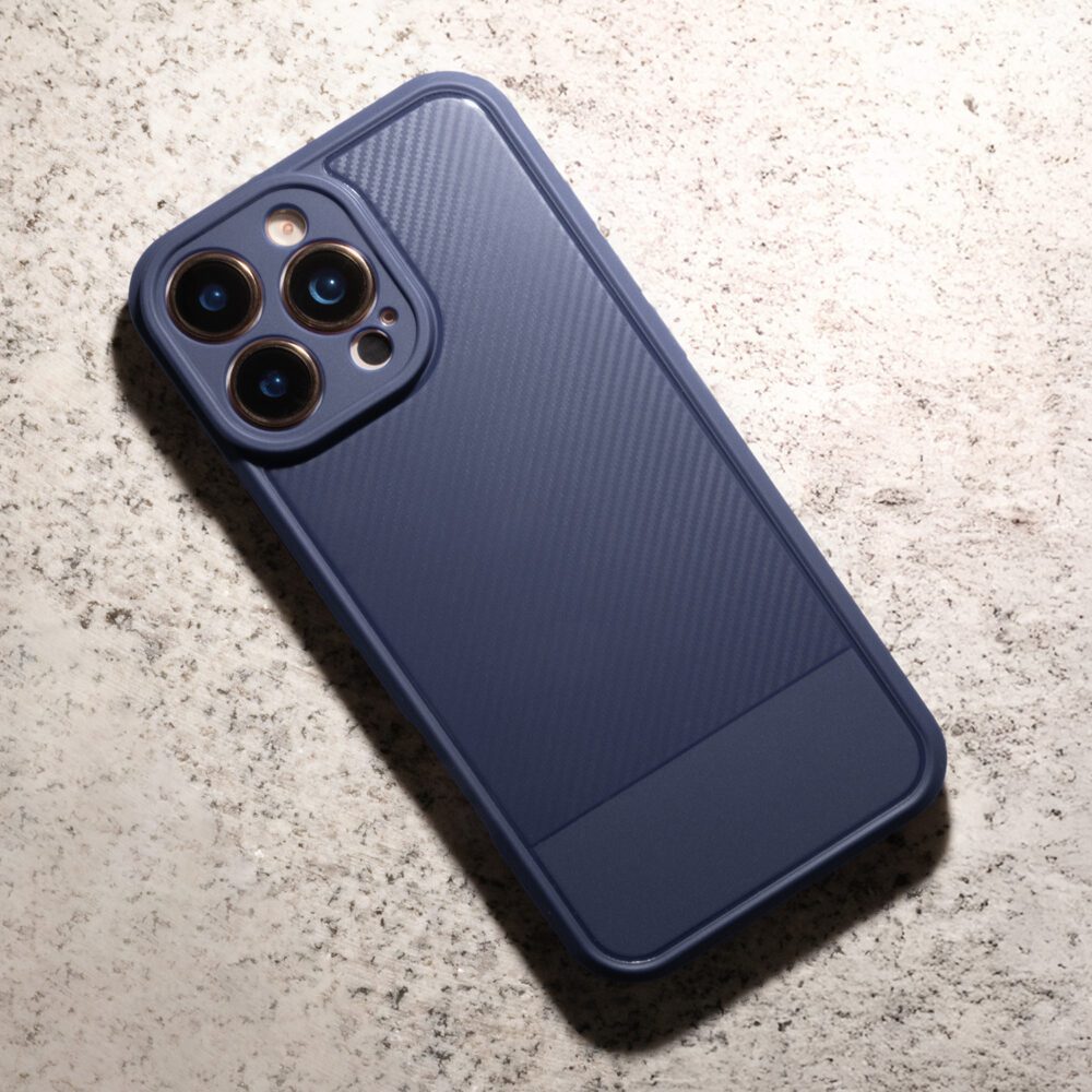 475019_oryg Simple Carbon case for iPhone 14 6,1" blue