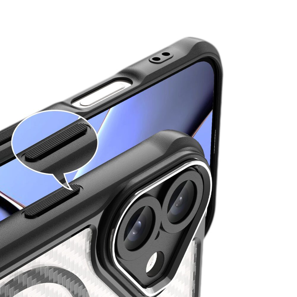 Defender Carbon Mag case for iPhone 17 6,3" black