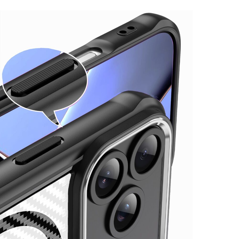 Defender Carbon Mag case for iPhone 17 Pro 6,3" black