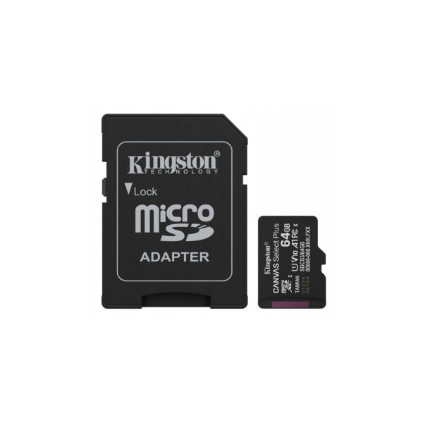 478996_oryg Kingston *microSD 64GB Canvas Select+ G3 150MB/s Adapt