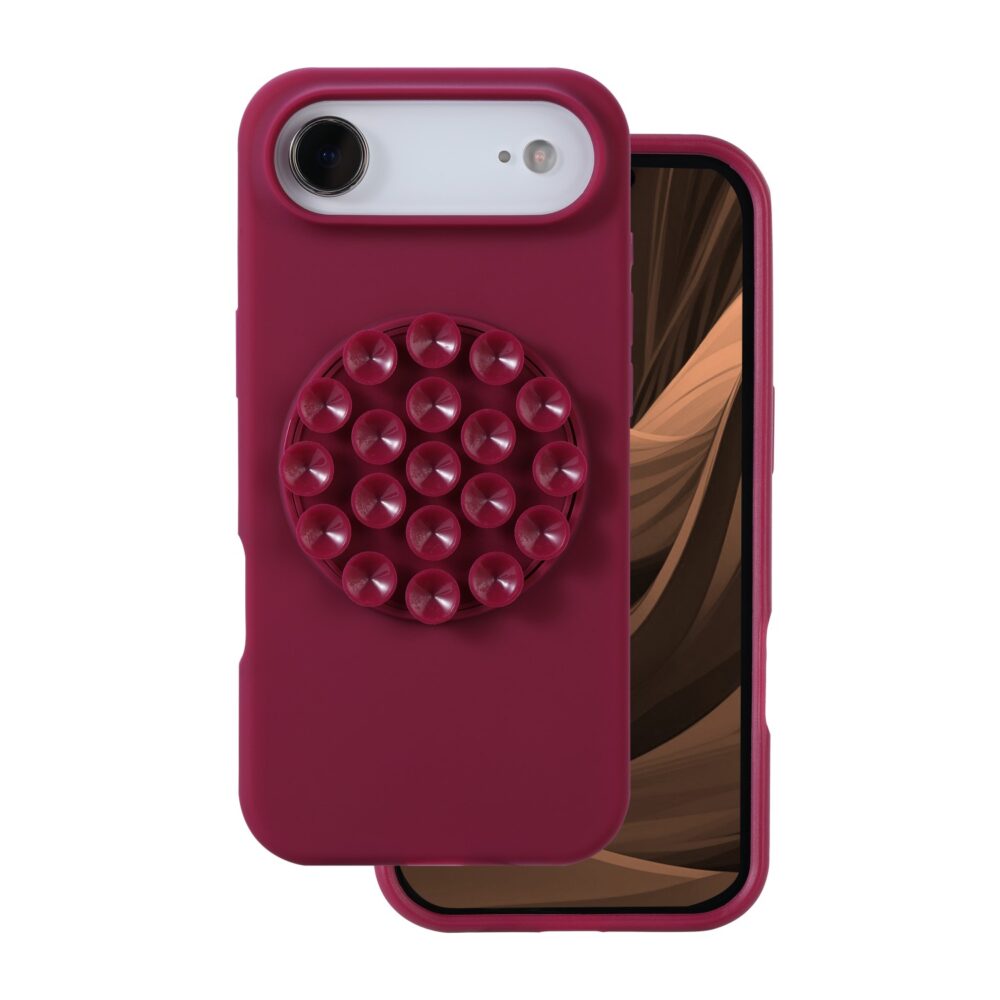 Silicone Stick case for iPhone 17 Air 6,6" maroon