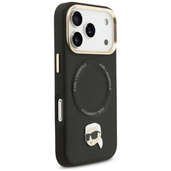 Karl Lagerfeld Big Strap Karl Metal Logo MagSafe case for iPhone 17 Pro black