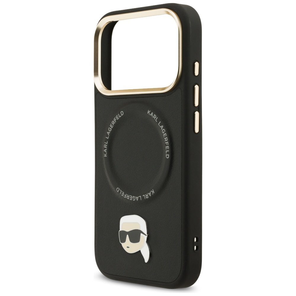 Karl Lagerfeld Big Strap Karl Metal Logo MagSafe case for iPhone 17 Pro black
