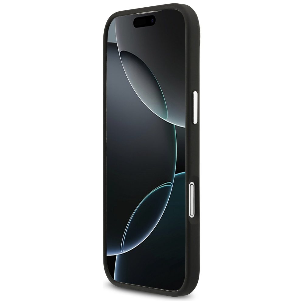 479351_oryg Karl Lagerfeld FW Grained Karl & Choupette Heads Pins & Logo case for iPhone Air black