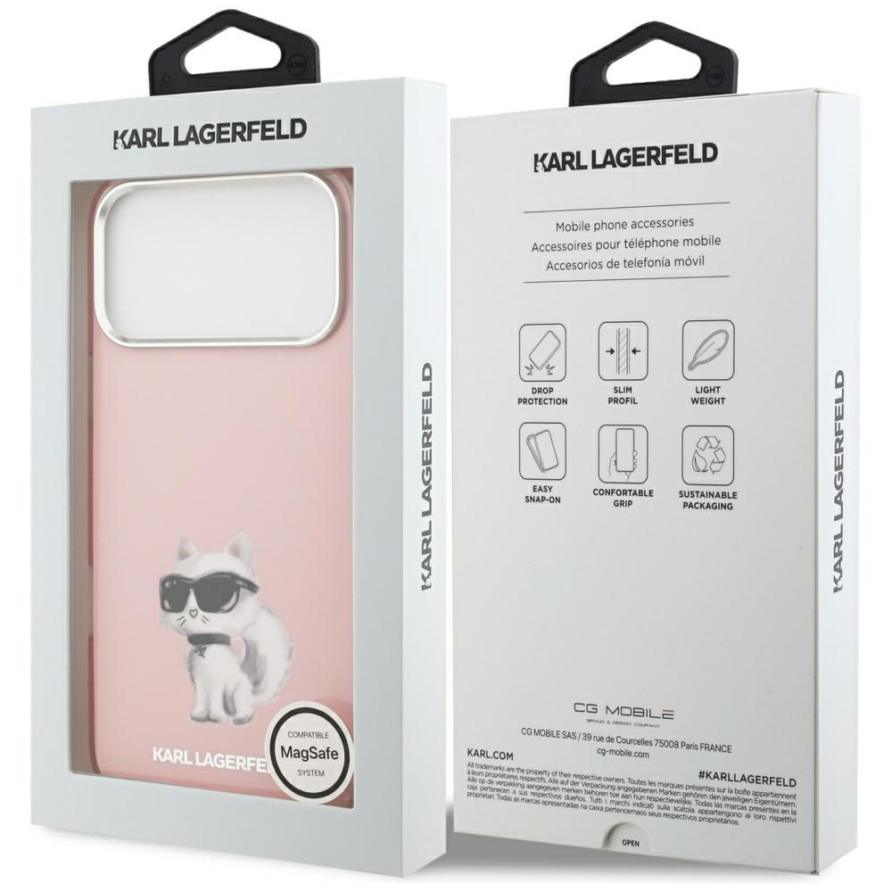 479362_oryg Karl Lagerfeld IML Aquarelle Choupette & Logo MagSafe case for iPhone 17 Pro pink