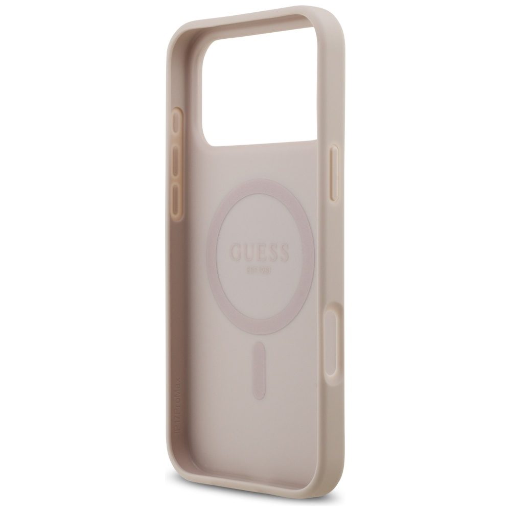 479379_oryg Guess 4G Circle Classic Logo MagSafe case for iPhone 17 Pro Max pink