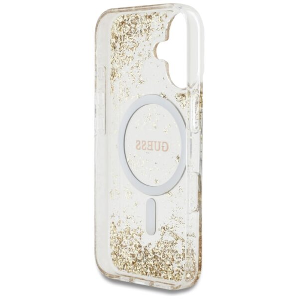 479419_oryg Guess HC Resin Bottom Glitter case for iPhone 16 MagSafe gold