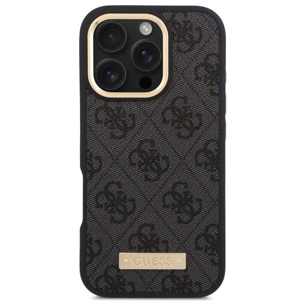 Guess GUHMP16XU4GPRK iPhone 16 Pro Max 6.9" black/black hardcase 4G Logo Plate MagSafe