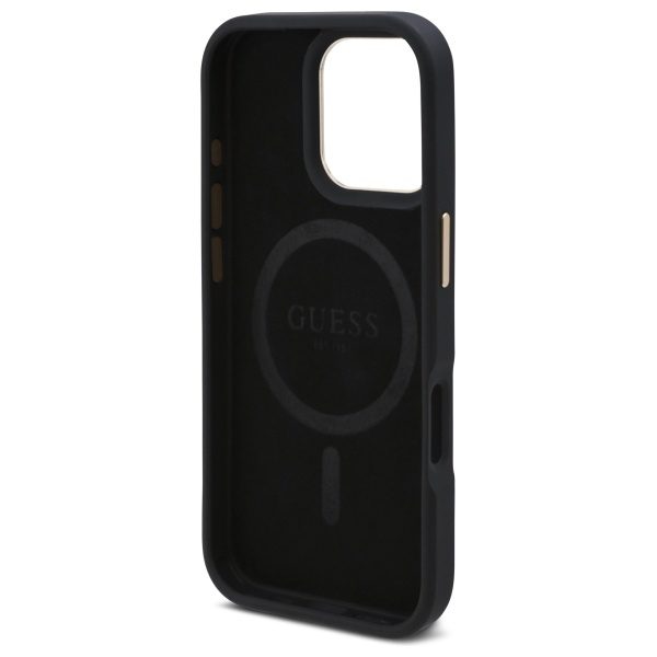 Guess GUHMP16XU4GPRK iPhone 16 Pro Max 6.9" black/black hardcase 4G Logo Plate MagSafe