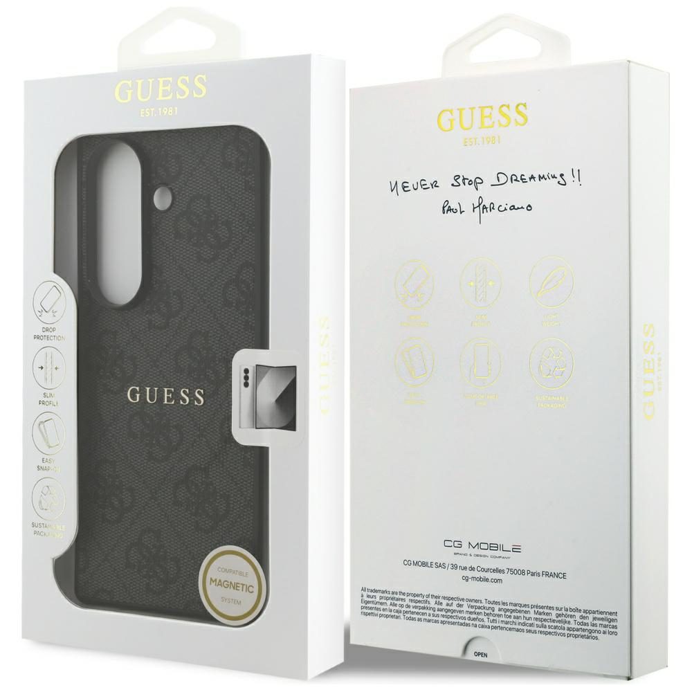 Guess 4G Classic MagSafe case for Samsung Galaxy Z Fold7 czarny