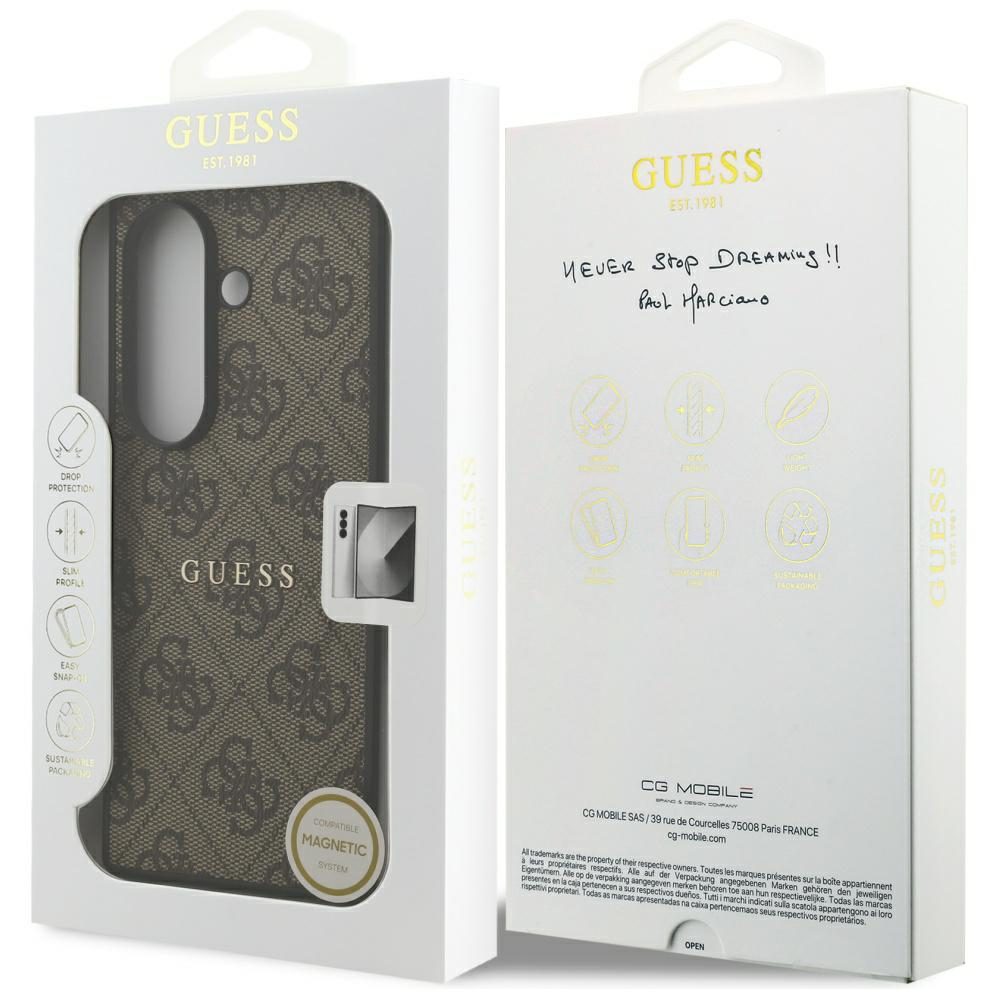 Guess 4G Classic MagSafe case for Samsung Galaxy Z Fold7 brązowy