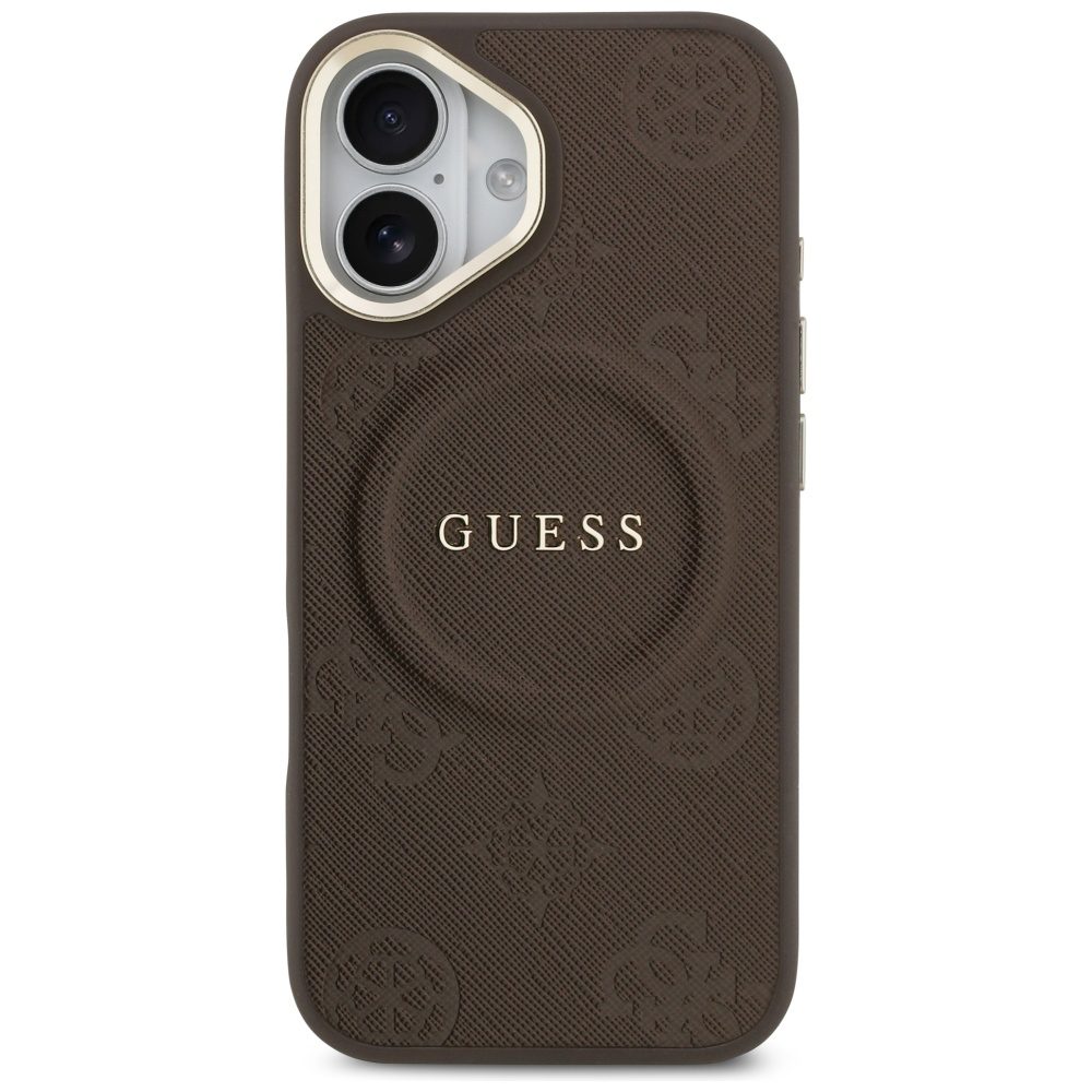 Guess case for iPhone 17 HC MAGSAFE PU W/ PEONY HOT STAMP brown